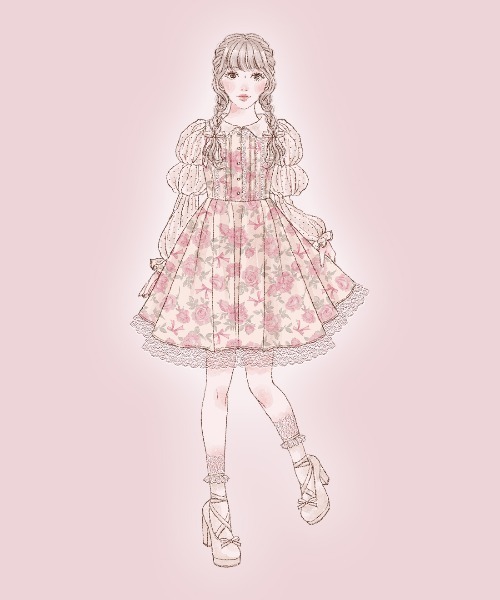 Rosy Floral Angelic onepiece 【公式通販】