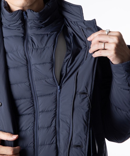 HERNO(ヘルノ)の「HERNO DOWN JACKET ヘルノ ダウンコート(ダウンジャケット/コート・メンズ・ネイビー系1/ブラック・50/44/48/46)」の6枚目の写真