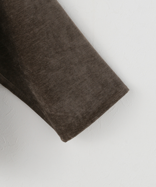 PROVOKE （プロヴォーク）の「【PROVOKE/プロヴォーク】 corduroy half zip プルオーバー（Tシャツ/カットソー・レディース・ブラウン・FREE）」の5枚目の写真