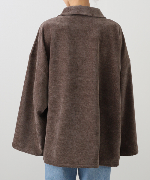 PROVOKE （プロヴォーク）の「【PROVOKE/プロヴォーク】 corduroy half zip プルオーバー（Tシャツ/カットソー・レディース・ブラウン・FREE）」の13枚目の写真