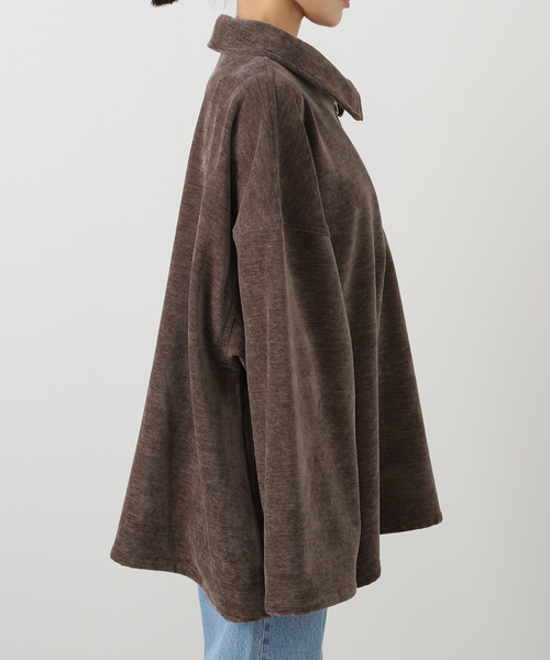 PROVOKE （プロヴォーク）の「【PROVOKE/プロヴォーク】 corduroy half zip プルオーバー（Tシャツ/カットソー・レディース・ブラウン・FREE）」の14枚目の写真