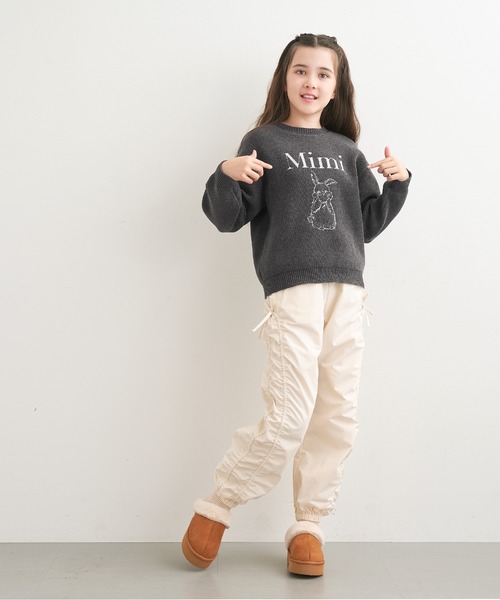 coca(coca)(コカ)の「【WEB限定セール】キッズ ポリウーリーウサギニットトップス(ニット/セーター・キッズ・チャコール/アイボリー・140/130/150/120)」の9枚目の写真
