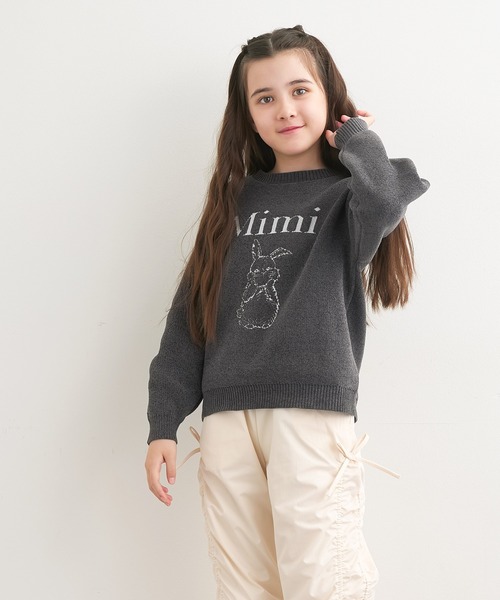 coca(coca)(コカ)の「【WEB限定セール】キッズ ポリウーリーウサギニットトップス(ニット/セーター・キッズ・チャコール/アイボリー・140/130/150/120)」の12枚目の写真