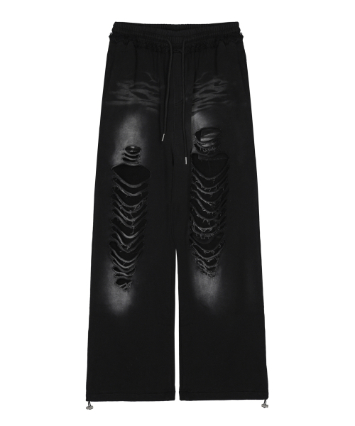 NICK&NICOLE(ニックアンドニコール)の「DESTROYED COTTON LOUNGE PANTS_BLACK(スウェットパンツ・レディース・ブラック・FREE)」の7枚目の写真