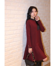 Apuweiser-riche ベルト付パイピングジャンスカ Apuweiser-riche（アプワイザーリッシェ）の「ベルト付パイピング