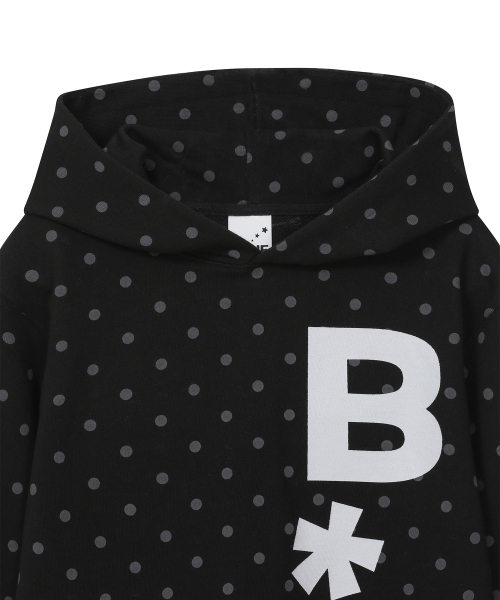 BAUF（バウフ）の「Bロゴスリムフィットフードパーカー[ドットブラック]（パーカー・レディース・その他・FREE）」の3枚目の写真