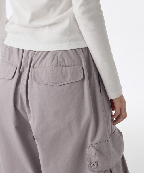 MUSINSA STANDARD WOMAN（ムシンサスタンダードウーマン）の「ウィメンズコットンパラシュートカーゴパンツ[パープルグレー]（スウェットパンツ・レディース・その他・30/24/26/28/22）」の9枚目の写真