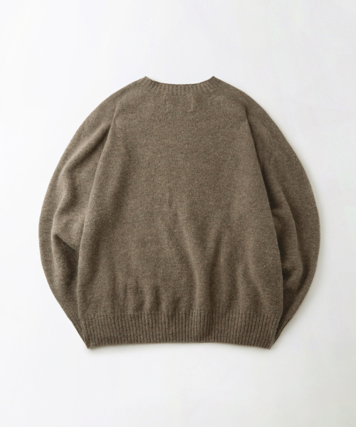 OUTSTANDING(アウトスタンディング)の「PURE WOOL WHOLEGARMENT KNIT_MELANGE BROWN(ニット/セーター・メンズ・その他・SMALL/MEDIUM/LARGE)」の2枚目の写真