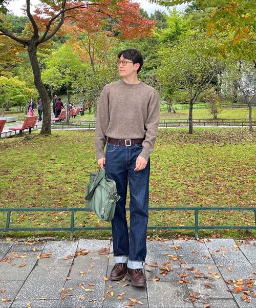 OUTSTANDING(アウトスタンディング)の「PURE WOOL WHOLEGARMENT KNIT_MELANGE BROWN(ニット/セーター・メンズ・その他・SMALL/MEDIUM/LARGE)」の8枚目の写真