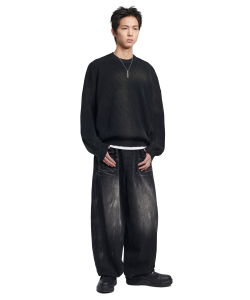 NOMANUAL（NOMANUAL）の「SPRAY DYEING KNIT - BLACK（ニット/セーター・レディース・その他・X-LARGE/SMALL/MEDIUM/LARGE）」の3枚目の写真