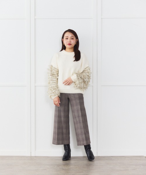 Sirin(シリン)の「【ZOZO限定】ループ編みニットプルオーバー(ニット/セーター・レディース・オフホワイト/チャコールグレー・FREE)」の22枚目の写真