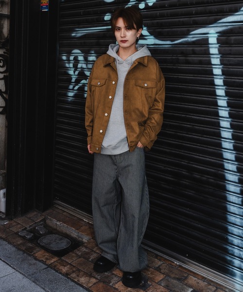 improves(インプローブス)の「スエードタッチ トラッカージャケット(ブルゾン・メンズ・キャメル/ブラウン/ベージュ・LARGE/MEDIUM)」の15枚目の写真