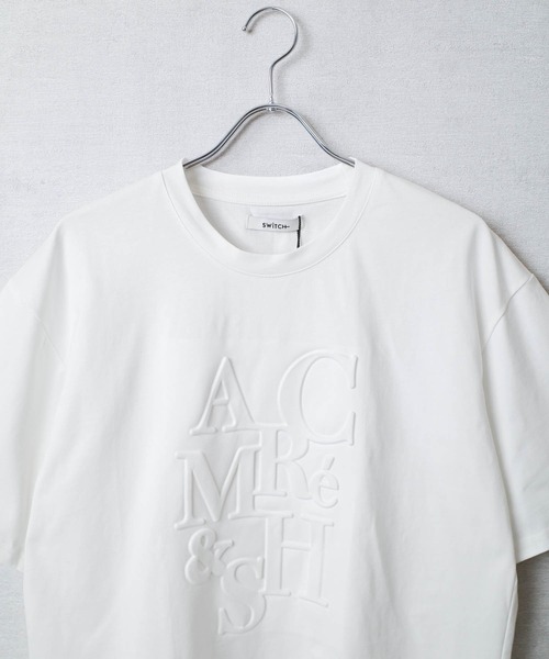 SWITCH BY ARCH(スイッチバイアーチ)の「【W】【it】【ARC】【SWITCH by ARCH】エンボス ロゴ Tシャツ(Tシャツ/カットソー・レディース・ホワイト/ブラック・FREE)」の6枚目の写真