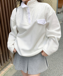 LETTER FROM MOON（レターフロムムーン）の「ポッシュレースフリースアノラック（ホワイト）（ナイロンジャケット）」