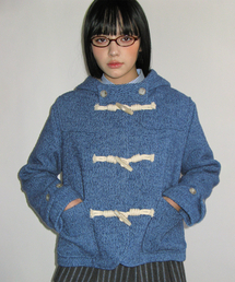 CRANK（クランク）の「ウールダッフルハーフコート_ブルー（ダッフルコート）」