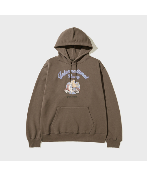 PHYPS MOTORCYCLE(フィップスモーターサイクル)の「Vintage Riding Bear Hoodie Brown(パーカー・メンズ・その他・SMALL/MEDIUM/LARGE/X-LARGE)」の1枚目の写真