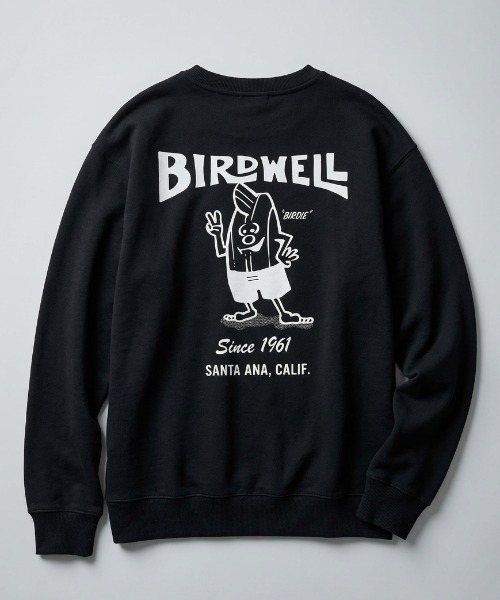 BIRDWELL(バードウェル)の「【BIRDWELL/バードウェル】61 SWEATSHIRT-JP 日本別注 ブランドロゴ バックプリント スウェット トレーナー(スウェット・メンズ・ヘザーグレー/ブラック・X-LARGE/MEDIUM/LARGE)」の1枚目の写真