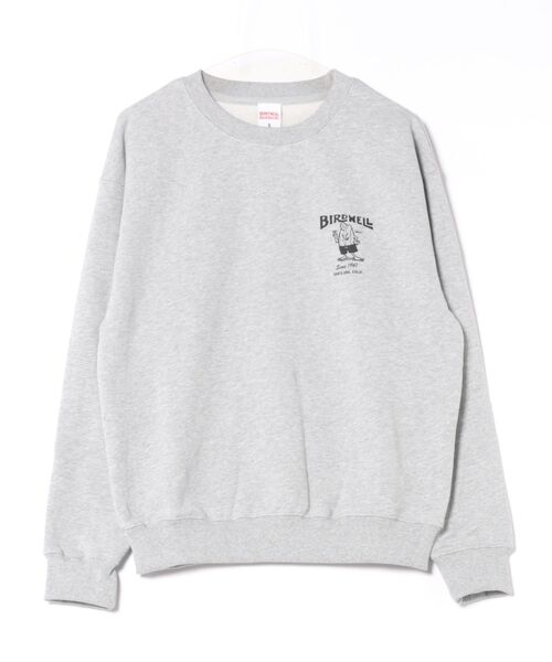 BIRDWELL(バードウェル)の「【BIRDWELL/バードウェル】61 SWEATSHIRT-JP 日本別注 ブランドロゴ バックプリント スウェット トレーナー(スウェット・メンズ・ヘザーグレー/ブラック・X-LARGE/MEDIUM/LARGE)」の4枚目の写真