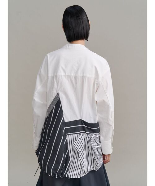 UN3D.（アンスリード）の「DECONSTRUCTION DOCKING SHIRT / ディコンストラクションドッキングシャツ（シャツ/ブラウス・レディース・ホワイト/ネイビー/その他1/ブラック・36/38）」の12枚目の写真