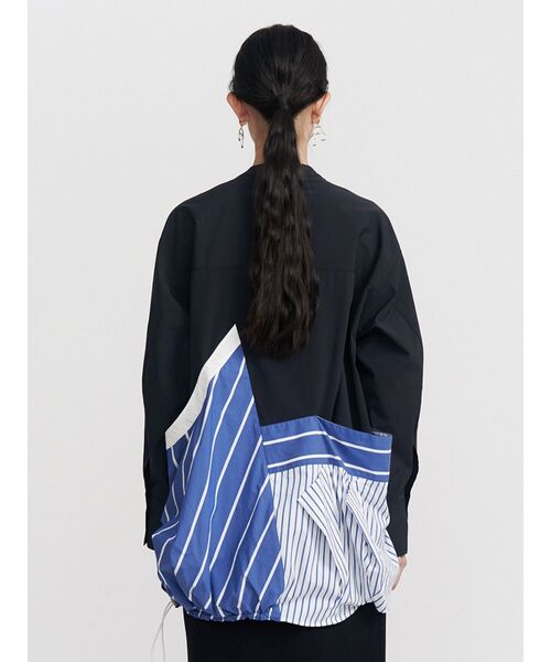 UN3D.（アンスリード）の「DECONSTRUCTION DOCKING SHIRT / ディコンストラクションドッキングシャツ（シャツ/ブラウス・レディース・ホワイト/ネイビー/その他1/ブラック・36/38）」の16枚目の写真