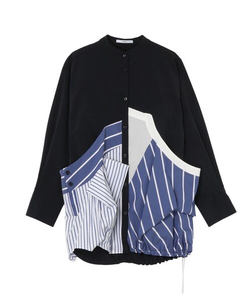 UN3D.（アンスリード）の「DECONSTRUCTION DOCKING SHIRT / ディコンストラクションドッキングシャツ（シャツ/ブラウス・レディース・ホワイト/ネイビー/その他1/ブラック・36/38）」の6枚目の写真