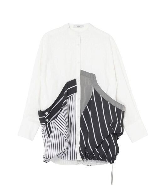 UN3D.（アンスリード）の「DECONSTRUCTION DOCKING SHIRT / ディコンストラクションドッキングシャツ（シャツ/ブラウス・レディース・ホワイト/ネイビー/その他1/ブラック・36/38）」の5枚目の写真