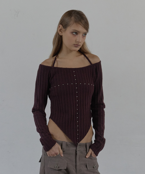WESTERN CROSS TOP / BURGUNDY（Tシャツ/カットソー）｜SETUP-EXE