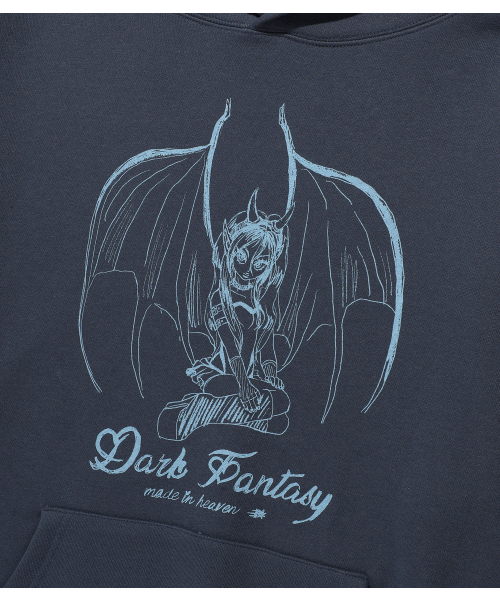 NICE GHOST CLUB(ナイスゴーストクラブ)の「DARK ANGELS HOODIE_NAVY(NG2FFUM406A)(パーカー・レディース・ネイビー・SMALL/MEDIUM/LARGE)」の4枚目の写真