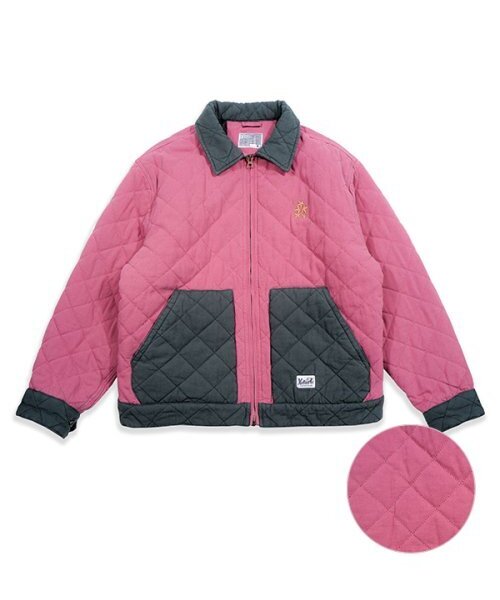 QUILTED ZIP UP JUMPER_BURGUNDY