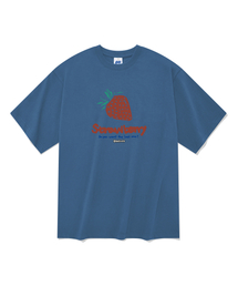 20番手ストロベリー半袖Tシャツブルー