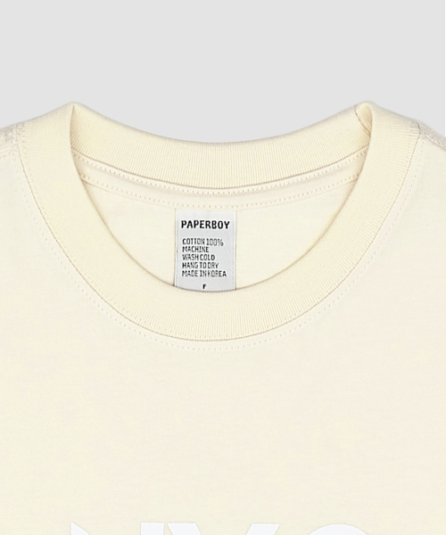 PAPERBOY(ペーパーボーイ)の「ウィメンズアスレチック半袖Tシャツ-クリーム(Tシャツ/カットソー・レディース・その他・FREE)」の5枚目の写真