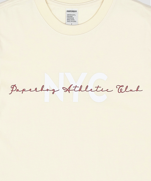 PAPERBOY(ペーパーボーイ)の「ウィメンズアスレチック半袖Tシャツ-クリーム(Tシャツ/カットソー・レディース・その他・FREE)」の4枚目の写真
