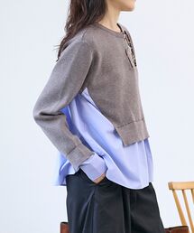 le.coeur blanc | ブロードドッキングニットプル(ニット/セーター)