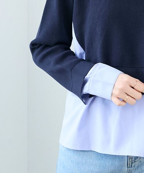 le.coeur blanc(ルクールブラン)の「ブロードドッキングニットプル(ニット/セーター・レディース・モカ/ネイビー・38)」の16枚目の写真