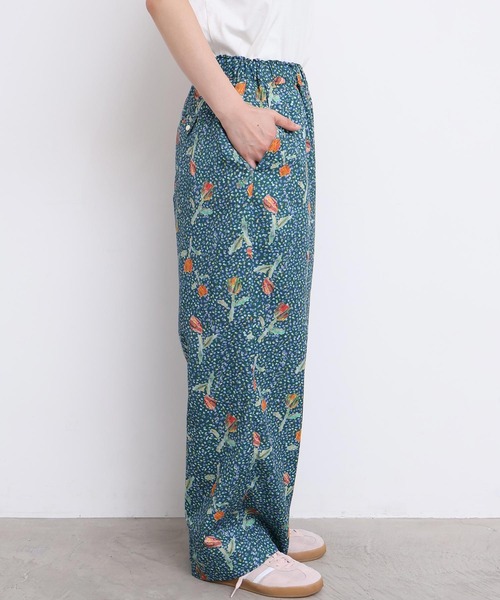 l'atelier du savon（アトリエドサボン）の「ちぎり絵のチューリッププリントパンツ（その他パンツ・レディース・レッド/グリーン・FREE）」の13枚目の写真