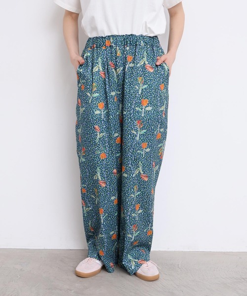 l'atelier du savon（アトリエドサボン）の「ちぎり絵のチューリッププリントパンツ（その他パンツ・レディース・レッド/グリーン・FREE）」の5枚目の写真