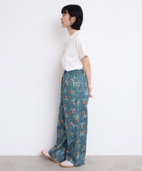 l'atelier du savon（アトリエドサボン）の「ちぎり絵のチューリッププリントパンツ（その他パンツ・レディース・レッド/グリーン・FREE）」の11枚目の写真