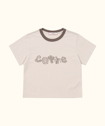 COTTE（コッテ）の「ドゥドゥルガーデン クロップTシャツ(クリーム)（Tシャツ/カットソー）」