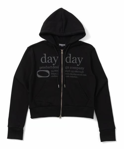 DAYDAY(デイデイ)の「カテゴリーロゴダブルジップフーディー(パーカー・レディース・グレー/ブラック/ブラック×グレー/ネイビー/グレー系その他/ブラック系その他・M/L)」の2枚目の写真