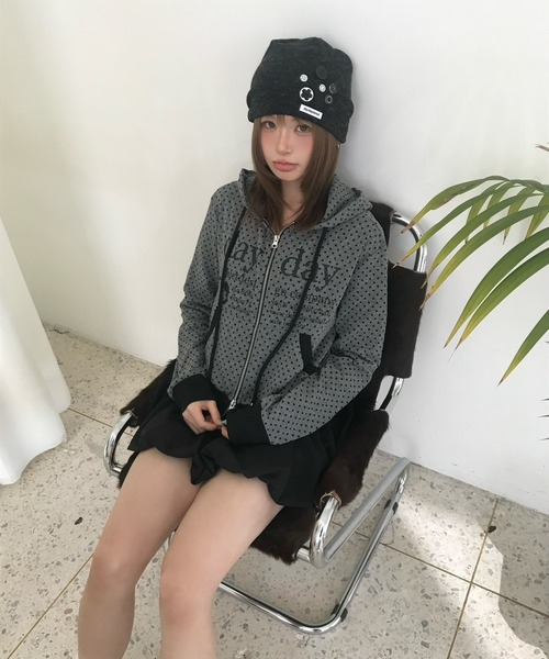 DAYDAY(デイデイ)の「カテゴリーロゴダブルジップフーディー(パーカー・レディース・グレー/ブラック/ブラック×グレー/ネイビー/グレー系その他/ブラック系その他・M/L)」の13枚目の写真