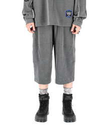 OURPOCKETS（アワーポケッツ）の「Grid Pigment 8-part Wide Fit Sweatpants (Steel Grey)（その他パンツ）」