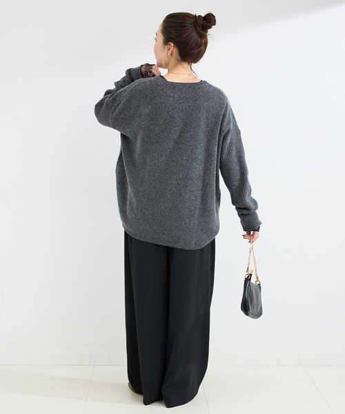 B.C STOCK(ベーセーストック)の「手洗い可 / 袖ドットシアーロンTEE(Tシャツ/カットソー・レディース・ブラウン/ホワイト/ブラック・FREE)」の6枚目の写真