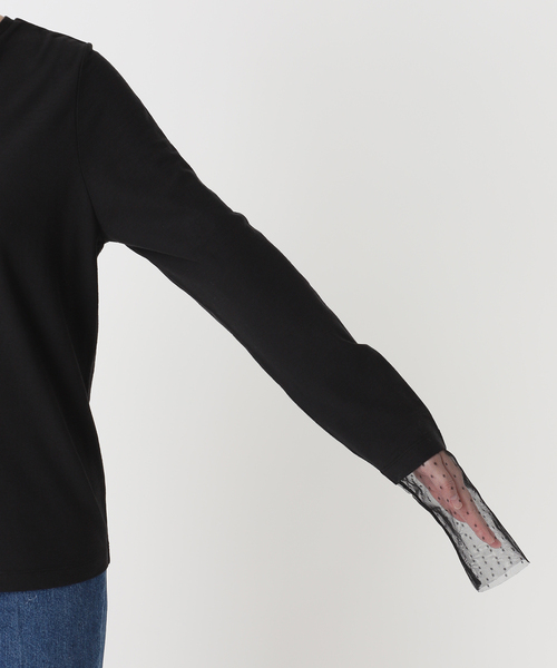 B.C STOCK(ベーセーストック)の「手洗い可 / 袖ドットシアーロンTEE(Tシャツ/カットソー・レディース・ブラウン/ホワイト/ブラック・FREE)」の16枚目の写真