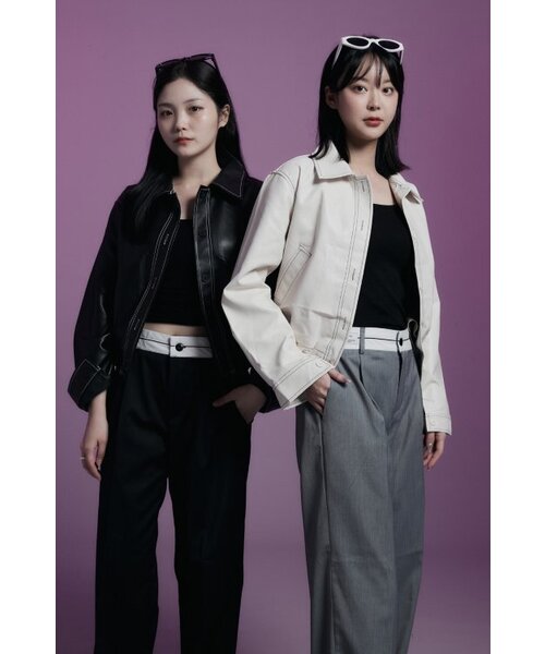 APOSTROPHE COMMA(アポストロフィコンマ)の「フルステッチレザージャケット(ブラック)(ライダースジャケット・レディース・その他・LARGE/MEDIUM)」の7枚目の写真