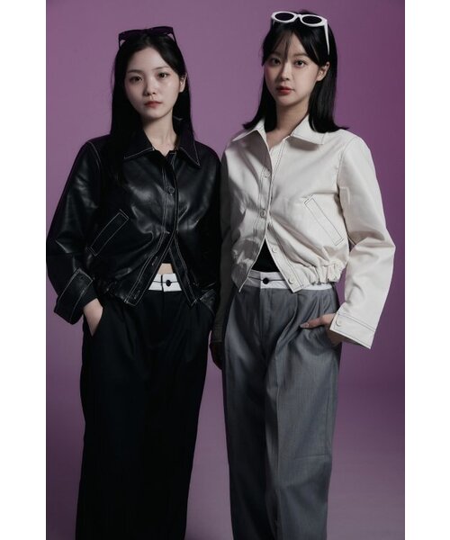 APOSTROPHE COMMA(アポストロフィコンマ)の「フルステッチレザージャケット(ブラック)(ライダースジャケット・レディース・その他・LARGE/MEDIUM)」の8枚目の写真
