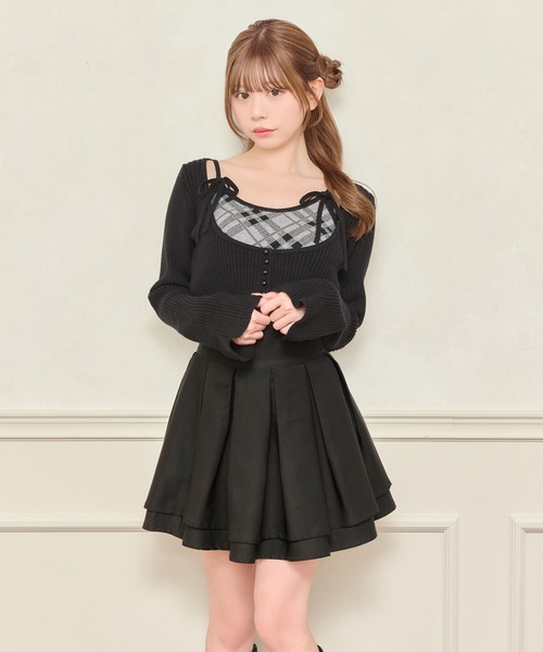 apres jour アプレジュール 袖リボンニットアンサンブル フリーサイズ apres jour（アプレジュール） ニット セーター 袖リボンニット