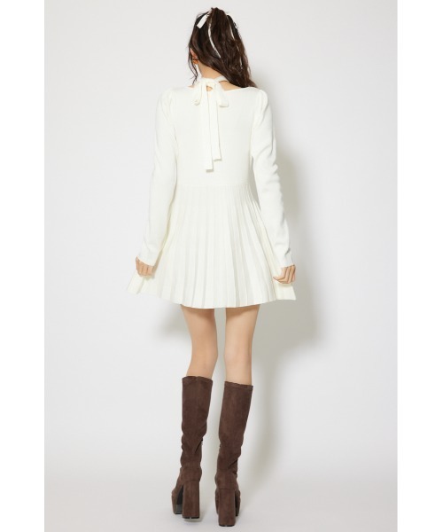 rienda(リエンダ)の「フロントビジュープリーツミニニットワンピース 秋服 冬服(ワンピース・レディース・ブラック/レッド/ホワイト・FREE)」の21枚目の写真