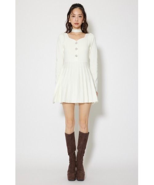 rienda(リエンダ)の「フロントビジュープリーツミニニットワンピース 秋服 冬服(ワンピース・レディース・ブラック/レッド/ホワイト・FREE)」の22枚目の写真