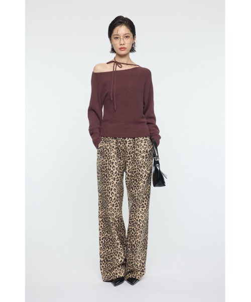 MOUSSY(マウジー)の「DRAWSTRING トラックパンツ(スラックス・レディース・ネイビー/ブラウン系その他/ライトブラウン・1/2)」の10枚目の写真