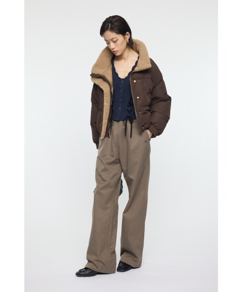 MOUSSY(マウジー)の「DRAWSTRING トラックパンツ(スラックス・レディース・ネイビー/ブラウン系その他/ライトブラウン・1/2)」の20枚目の写真